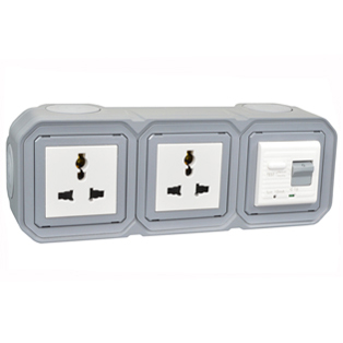 4731-10HG3-GRY Universal 10A GFCI 30Ma Trip Surface Mount IP55