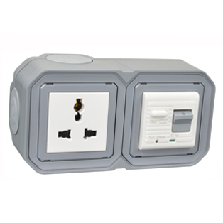 4731-30HG2-GRY Universal 10A GFCI 10Ma Trip Surface Mount IP55