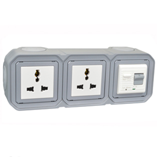 4731-30HG3-GRY Universal 10A GFCI 10Ma Trip Surface Mount IP55