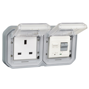 5023-30HP-GRY United Kingdom GFCI 30Ma Trip Panel or Flush Mount IP55