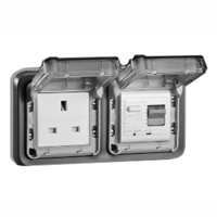 5023-30HP United Kingdom GFCI 30Ma Trip Panel or Flush Mount IP55