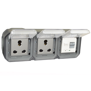 63225-10D-BLK South Africa/India GFCI 10Ma Trip Surface Mount IP55