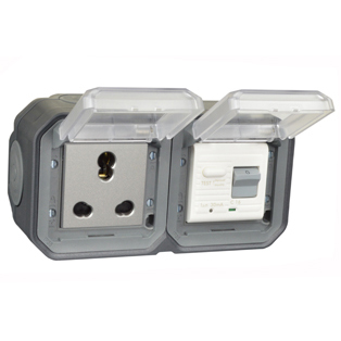 63225-30-BLK South Africa/India GFCI 30Ma Trip Surface Mount IP55