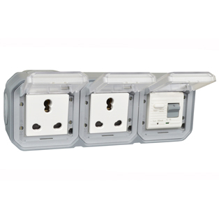 63225-30D-GRY South Africa/India GFCI 10Ma Trip Surface Mount IP55