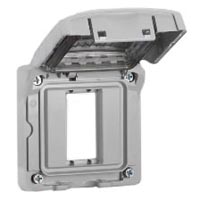 680611X45CV Weatherproof Cover Gray IP55 Rated Panel Mount Accepts 22.5mmx45mm Devices