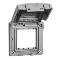 680612X45CV Weatherproof Cover Gray IP55 Rated Panel Mount Accepts 22.5x45mm & 45mmx45mm Devices
