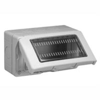 680614X45 Weatherproof Cover. Gray. IP55 Surface Mount. 22.5, 45 & 67.5x45mm Devices. 90x45mm Opening.
