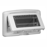 680635X45 Weatherproof Cover. Gray. IP55 Panel Mount. Accepts 22.5, 45 & 67.5x45mm Devices.
