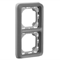 69685X45 Two Gang Vertical Panel Mount Frame IP55. Accepts Frames 69580X45, 69582X45