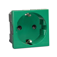 16 Amp 250V 70100x45-GRN European Schuko Outlet Receptacle