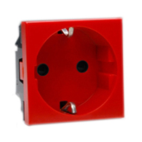 16 Amp 250V 70100x45-RED Tamperproof European Schuko Outlet Receptacle