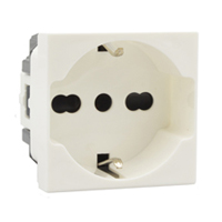 10/16 Amp 250V 70100x45-IT European CEE 7/3 Schuko/Italian Outlet Receptacle