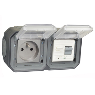 71225-30-BLK France GFCI 30Ma Trip Surface Mount IP55