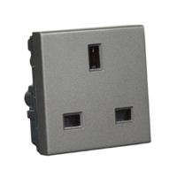 13 Amp 250V 72100X45-BLK United Kingdom BS1363A Outlet Receptacle