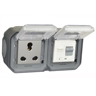 73225-30-BLK South Africa/India GFCI 30Ma Trip Surface Mount IP55