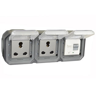 73225-30D-BLK South Africa/India GFCI 10Ma Trip Surface Mount IP55