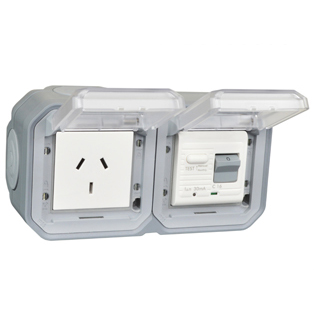 74335-30-GRY Australia GFCI 30Ma Trip Surface Mount IP55