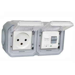 77225-GRY Israel GFCI 10Ma Trip Surface Mount IP55