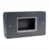 79280X45 Surface Mount Metal Box. Gray. Accepts 22.5mm, 45mm & 67.5mmx45mm Devices.