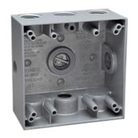 79430 Surface Mount Std USA 4x4 Wall Box. Cast Alum. 1/2 inch NPT entries. Use with 4x4 Mounting Frames. 