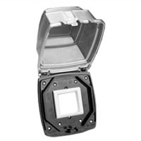 79575X45 Weatherproof Cover. Flush or Panel Mnt on USA 2 Gang Boxes. Accepts 22.5 & 45x45 Devices.