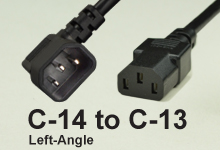 C-14 Left-Angle to C-13 Power Cords