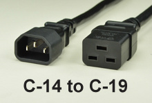 C-14 to C-19 AC Power Cords and AC Cables