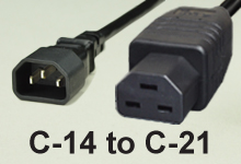 C-14 to C-21 AC Power Cords and AC Cables