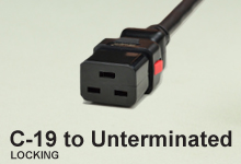 C-19 Locking to Unterminated AC Power Cords and AC Cables