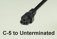 C-5 to Unterminated AC Power Cords and AC Cables