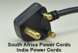 South Africa & India AC Power Cords and AC Power Cables