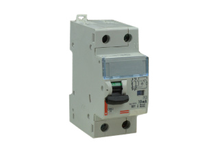 EUROPEAN / INTERNATIONAL GFCI "RCBO" SINGLE POLE + NEUTRAL, 16 AMPERE 230 VOLT CIRCUIT BREAKER (OVERLOAD & GFCI PROTECTION), GFCI 10mA TRIP LEVEL, OVERLOAD C CURVE RANGE, TEST / RESET BUTTON, TRIP INDICATOR, 2 MODULE SIZE, 35 mm DIN RAIL MOUNT. GRAY.

<br><font color="yellow">Notes: </font> 
<br><font color="yellow">*</font> New design #410993 listed below.
<br><font color="yellow">*</font> Optional design #236211 with OVE, IMQ, EAC (Eurasian Conformity), AENOR (Spain) approvals listed below. Scroll down to view.

 