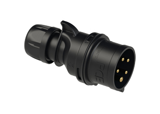 PCE 0259-5, PLUG, 30A-347/600V, SPLASHPROOF IP44, 5h, 4P-5W, COMPRESSION STRAIN RELIEF, BLACK.

<br><font color="yellow">Notes: </font>
<br><font color="yellow">*</font> View "Dimensional Data Sheet" for extended product detail specifications and device measurement drawing.
<br><font color="yellow">*</font> View "Associated Products 1" for general overview of devices within this product category.
<br><font color="yellow">*</font> View "Associated Products 2" to download IEC 60309 Pin & Sleeve Brochure containing the complete cULus listed range of pin & sleeve devices.
<br><font color="yellow">*</font> Select mating IEC 60309 IP44 splashproof and IP67 watertight devices individually listed below under related products. Scroll down to view.