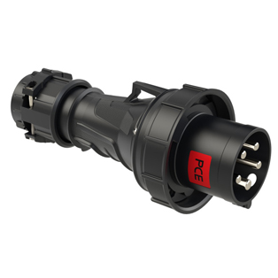 PCE 0359-6, CEE-plug 60A 4P5W 6h IP69k UL (PCE560P6W)
<br>Housing material: PA6
<br>Rated current: 60A
<br>Number of poles: 4P5W (5p)
<br>Clock position: 6h
<br>Rated voltage: 200/346 - 240/415VAC
<br>Contacts: brass nickel plated
<br>Connection technology: frame terminals with screws
<br>IP rating: IP6X, X6, X7, X9k (watertight)
<br>UL type: 4, 4X
<br>HP-rating (locked rotor): 10
<br>According to UL1682 and IEC/EN 60309-2 (SERIES II)
<br>UL-product category: QLHN / QLHN7
<br>UL-file number: E232901

<br><font color="yellow">Notes: </font>
<br><font color="yellow">*</font> Weatherproof closure cap, use part #TS7632G. 