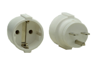 NEMA 6-15P / EUROPEAN CEE 7/3 SCHUKO (EU1-16R) 15 AMPERE-250 VOLT PLUG ADAPTER, 2 POLE-3 WIRE GROUNDING (2P+E). WHITE. 

<br><font color="yellow">Notes: </font> 
<br><font color="yellow">*</font> Connects European CEE 7/7 type F plugs, CEE 7/4 type E plugs, CEE 7/16 type C (Europlug) WITH <font color="yellow"> NEMA 6-15R (15A-250V) & NEMA 6-20R (20A-250V)</font> OUTLETS. GRAY. 
<br><font color="yellow">*</font><font color="yellow">*</font> Scroll down to view related product groups including similar adapters or select from Adapter Links and Transformer Links.
<br><font color="yellow">*</font> Adapter Links:  
<font color="yellow">-</font> <a href="https://www.internationalconfig.com/plug_adapt.asp" style="text-decoration: none">Country Specific Adapters</a> <font color="yellow">-</font> <a href="https://www.internationalconfig.com/universal_plug_adapters_multi_configuration_electrical_adapters.asp" style="text-decoration: none">Universal Adapters</a> <font color="yellow">-</font> <a href="https://www.internationalconfig.com/icc5.asp?productgroup=%27Plug%20Adapters%2C%20International%27" style="text-decoration: none">Entire List of Adapters</a> <font color="yellow">-</font> <a href="https://www.internationalconfig.com/Electrical_Adapters_C13_C14_C19_C20_C15_C7_C5_C21_60309_and_Electrical_Adapter_Power_Cords.asp" style="text-decoration: none">IEC 60320 Adapters</a> <font color="yellow">-</font><BR> <a href="https://www.internationalconfig.com/icc6.asp?item=IEC60320-Power-Cord-Splitters" style="text-decoration: none">IEC 60320 Splitter Adapters </a> <font color="yellow">-</font> <a href="https://www.internationalconfig.com/icc6.asp?item=IEC60320-Power-Cord-Splitters" style="text-decoration: none">NEMA Splitter Adapters </a> <font color="yellow">-</font> <a href="https://www.internationalconfig.com/icc6.asp?item=888-2126-ADPU" style="text-decoration: none">IEC 60309 Adapters</a> <font color="yellow">-</font> <a href="https://www.internationalconfig.com/cordhelp.asp" style="text-decoration: none">Worldwide and IEC Power Cord Selector</a>.
<br><font color="yellow">*</font> Transformer Links: <font color="yellow">-</font> <a href="https://www.internationalconfig.com/icc6.asp?item=Transformers" style="text-decoration: none">Step-Up, Step-Down Transformers & Voltage Converters </a>.

