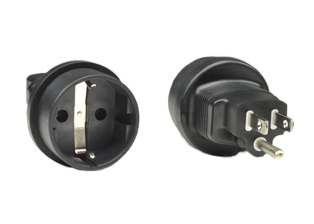 NEMA 5-15P / EUROPEAN CEE 7/3 SCHUKO (EU1-16R) PLUG ADAPTER, 2 POLE-3 WIRE GROUNDING (2P+E). BLACK. 

<br><font color="yellow">Notes: </font> 
<br><font color="yellow">*</font> Connects European CEE 7/7 type F plugs, CEE 7/4 type E plugs, CEE 7/16 type C (Europlug) with <font color="yellow"> NEMA 5-15R (15A-125V) & NEMA 5-20R (20A-125V)</font> outlets.
<br><font color="yellow">*</font><font color="yellow">*</font> Scroll down to view related product groups including similar adapters or select from Adapter Links and Transformer Links.
<br><font color="yellow">*</font> Adapter Links:  
<font color="yellow">-</font> <a href="https://www.internationalconfig.com/plug_adapt.asp" style="text-decoration: none">Country Specific Adapters</a> <font color="yellow">-</font> <a href="https://www.internationalconfig.com/universal_plug_adapters_multi_configuration_electrical_adapters.asp" style="text-decoration: none">Universal Adapters</a> <font color="yellow">-</font> <a href="https://www.internationalconfig.com/icc5.asp?productgroup=%27Plug%20Adapters%2C%20International%27" style="text-decoration: none">Entire List of Adapters</a> <font color="yellow">-</font> <a href="https://www.internationalconfig.com/Electrical_Adapters_C13_C14_C19_C20_C15_C7_C5_C21_60309_and_Electrical_Adapter_Power_Cords.asp" style="text-decoration: none">IEC 60320 Adapters</a> <font color="yellow">-</font><BR> <a href="https://www.internationalconfig.com/icc6.asp?item=IEC60320-Power-Cord-Splitters" style="text-decoration: none">IEC 60320 Splitter Adapters </a> <font color="yellow">-</font> <a href="https://www.internationalconfig.com/icc6.asp?item=IEC60320-Power-Cord-Splitters" style="text-decoration: none">NEMA Splitter Adapters </a> <font color="yellow">-</font> <a href="https://www.internationalconfig.com/icc6.asp?item=888-2126-ADPU" style="text-decoration: none">IEC 60309 Adapters</a> <font color="yellow">-</font> <a href="https://www.internationalconfig.com/cordhelp.asp" style="text-decoration: none">Worldwide and IEC Power Cord Selector</a>.
<br><font color="yellow">*</font> Transformer Links: <font color="yellow">-</font> <a href="https://www.internationalconfig.com/icc6.asp?item=Transformers" style="text-decoration: none">Step-Up, Step-Down Transformers & Voltage Converters </a>.


