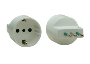 ITALY, CHILE, EUROPEAN SCHUKO PLUG ADAPTER, 10A-250V, CEE 7/3 SOCKET (EU1-16R), SHUTTERED CONTACTS, 2 POLE-3 WIRE GROUNDING (2P+E). IVORY.

<br><font color="yellow">Notes: </font> 
<br><font color="yellow">*</font> Connects European CEE 7/7, CEE 7/4 Schuko (EU1-16P) plugs with Italy, Chile (IT1-10R / IT1-16R) power outlets.
<br><font color="yellow">*</font><font color="yellow">*</font> Scroll down to view related product groups including similar adapters or select from Adapter Links and Transformer Links.
<br><font color="yellow">*</font> Adapter Links:  
<font color="yellow">-</font> <a href="https://www.internationalconfig.com/plug_adapt.asp" style="text-decoration: none">Country Specific Adapters</a> <font color="yellow">-</font> <a href="https://www.internationalconfig.com/universal_plug_adapters_multi_configuration_electrical_adapters.asp" style="text-decoration: none">Universal Adapters</a> <font color="yellow">-</font> <a href="https://www.internationalconfig.com/icc5.asp?productgroup=%27Plug%20Adapters%2C%20International%27" style="text-decoration: none">Entire List of Adapters</a> <font color="yellow">-</font> <a href="https://www.internationalconfig.com/Electrical_Adapters_C13_C14_C19_C20_C15_C7_C5_C21_60309_and_Electrical_Adapter_Power_Cords.asp" style="text-decoration: none">IEC 60320 Adapters</a> <font color="yellow">-</font><BR> <a href="https://www.internationalconfig.com/icc6.asp?item=IEC60320-Power-Cord-Splitters" style="text-decoration: none">IEC 60320 Splitter Adapters </a> <font color="yellow">-</font> <a href="https://www.internationalconfig.com/icc6.asp?item=IEC60320-Power-Cord-Splitters" style="text-decoration: none">NEMA Splitter Adapters </a> <font color="yellow">-</font> <a href="https://www.internationalconfig.com/icc6.asp?item=888-2126-ADPU" style="text-decoration: none">IEC 60309 Adapters</a> <font color="yellow">-</font> <a href="https://www.internationalconfig.com/cordhelp.asp" style="text-decoration: none">Worldwide and IEC Power Cord Selector</a>.
<br><font color="yellow">*</font> Transformer Links: <font color="yellow">-</font> <a href="https://www.internationalconfig.com/icc6.asp?item=Transformers" style="text-decoration: none">Step-Up, Step-Down Transformers & Voltage Converters </a>.
