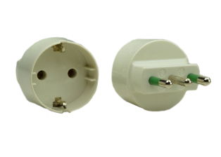 ITALY, CHILE, EUROPEAN SCHUKO PLUG ADAPTER, 16A-250V, CEE 7/3 SOCKET (EU1-16R), SHUTTERED CONTACTS, 2 POLE-3 WIRE GROUNDING (2P+E). IVORY.

<br><font color="yellow">Notes: </font> 
<br><font color="yellow">*</font> Connects European CEE 7/7, CEE 7/4 Schuko (EU1-16P) plugs with Italy, Chile (IT1-16R) power outlets.
<br><font color="yellow">*</font><font color="yellow">*</font> Scroll down to view related product groups including similar adapters or select from Adapter Links and Transformer Links.
<br><font color="yellow">*</font> Adapter Links:  
<font color="yellow">-</font> <a href="https://www.internationalconfig.com/plug_adapt.asp" style="text-decoration: none">Country Specific Adapters</a> <font color="yellow">-</font> <a href="https://www.internationalconfig.com/universal_plug_adapters_multi_configuration_electrical_adapters.asp" style="text-decoration: none">Universal Adapters</a> <font color="yellow">-</font> <a href="https://www.internationalconfig.com/icc5.asp?productgroup=%27Plug%20Adapters%2C%20International%27" style="text-decoration: none">Entire List of Adapters</a> <font color="yellow">-</font> <a href="https://www.internationalconfig.com/Electrical_Adapters_C13_C14_C19_C20_C15_C7_C5_C21_60309_and_Electrical_Adapter_Power_Cords.asp" style="text-decoration: none">IEC 60320 Adapters</a> <font color="yellow">-</font><BR> <a href="https://www.internationalconfig.com/icc6.asp?item=IEC60320-Power-Cord-Splitters" style="text-decoration: none">IEC 60320 Splitter Adapters </a> <font color="yellow">-</font> <a href="https://www.internationalconfig.com/icc6.asp?item=IEC60320-Power-Cord-Splitters" style="text-decoration: none">NEMA Splitter Adapters </a> <font color="yellow">-</font> <a href="https://www.internationalconfig.com/icc6.asp?item=888-2126-ADPU" style="text-decoration: none">IEC 60309 Adapters</a> <font color="yellow">-</font> <a href="https://www.internationalconfig.com/cordhelp.asp" style="text-decoration: none">Worldwide and IEC Power Cord Selector</a>.
<br><font color="yellow">*</font> Transformer Links: <font color="yellow">-</font> <a href="https://www.internationalconfig.com/icc6.asp?item=Transformers" style="text-decoration: none">Step-Up, Step-Down Transformers & Voltage Converters </a>.
