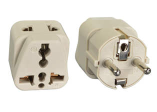 UNIVERSAL <font color="yellow">(MULTI-OUTLET)</font> GERMAN, FRENCH SCHUKO 16 AMPERE-250 VOLT PLUG ADAPTER, <font color="yellow">TYPE E, F, </font> CEE 7/7 (EU1-16P). CONNECTS EUROPEAN, FRENCH, BRITISH, UK, AUSTRALIA, NEMA, WORLDWIDE / INTERNATIONAL PLUGS WITH EUROPEAN CEE 7/3 (EU1-16R) OUTLETS, FRENCH CEE 7/5 (FR1-16R) OUTLETS. IVORY.

<br><font color="yellow">Notes: </font>
<br><font color="yellow">*</font> Adapter #30225-NS - Maximum in use electrical rating 16 Ampere 250 Volt. 
<br><font color="yellow">*</font> Plug has 4.8 mm diameter pins.
<br><font color="yellow">*</font> Worldwide / International plug adapters listed below in related products. Scroll down to view.
<br><font color="yellow">*</font><font color="yellow">*</font> Scroll down to view related product groups including similar adapters or select from Adapter Links and Transformer Links.
<br><font color="yellow">*</font> Adapter Links:  
<font color="yellow">-</font> <a href="https://www.internationalconfig.com/plug_adapt.asp" style="text-decoration: none">Country Specific Adapters</a> <font color="yellow">-</font> <a href="https://www.internationalconfig.com/universal_plug_adapters_multi_configuration_electrical_adapters.asp" style="text-decoration: none">Universal Adapters</a> <font color="yellow">-</font> <a href="https://www.internationalconfig.com/icc5.asp?productgroup=%27Plug%20Adapters%2C%20International%27" style="text-decoration: none">Entire List of Adapters</a> <font color="yellow">-</font> <a href="https://www.internationalconfig.com/Electrical_Adapters_C13_C14_C19_C20_C15_C7_C5_C21_60309_and_Electrical_Adapter_Power_Cords.asp" style="text-decoration: none">IEC 60320 Adapters</a> <font color="yellow">-</font><BR> <a href="https://www.internationalconfig.com/icc6.asp?item=IEC60320-Power-Cord-Splitters" style="text-decoration: none">IEC 60320 Splitter Adapters </a> <font color="yellow">-</font> <a href="https://www.internationalconfig.com/icc6.asp?item=IEC60320-Power-Cord-Splitters" style="text-decoration: none">NEMA Splitter Adapters </a> <font color="yellow">-</font> <a href="https://www.internationalconfig.com/icc6.asp?item=888-2126-ADPU" style="text-decoration: none">IEC 60309 Adapters</a> <font color="yellow">-</font> <a href="https://www.internationalconfig.com/cordhelp.asp" style="text-decoration: none">Worldwide and IEC Power Cord Selector</a>.
<br><font color="yellow">*</font> Transformer Links: <font color="yellow">-</font> <a href="https://www.internationalconfig.com/icc6.asp?item=Transformers" style="text-decoration: none">Step-Up, Step-Down Transformers & Voltage Converters </a>.
