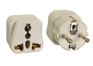 UNIVERSAL GERMAN, FRENCH SCHUKO 16 AMPERE-250 VOLT PLUG ADAPTER, CEE 7/7 TYPE E, F, (EU1-16P). CONNECTS EUROPEAN, FRENCH, BRITISH, UK, AUSTRALIA, NEMA, WORLDWIDE / INTERNATIONAL PLUGS WITH EUROPEAN CEE 7/3 (EU1-16R) OUTLETS, FRENCH CEE 7/5 (FR1-16R) OUTLETS, 2 POLE-3 WIRE GROUNDING (2P+E). IVORY.

<br><font color="yellow">Notes: </font>
<br><font color="yellow">*</font> Adapter #30225 - Maximum in use electrical rating 16 Ampere 250 Volt. 
<br><font color="yellow">*</font> Plug end has 4.8 mm diameter pins.
<br><font color="yellow">*</font> Worldwide / International plug adapters listed below in related products. Scroll down to view.
<br><font color="yellow">*</font><font color="yellow">*</font> Scroll down to view related product groups including similar adapters or select from Adapter Links and Transformer Links.
<br><font color="yellow">*</font> Adapter Links:  
<font color="yellow">-</font> <a href="https://www.internationalconfig.com/plug_adapt.asp" style="text-decoration: none">Country Specific Adapters</a> <font color="yellow">-</font> <a href="https://www.internationalconfig.com/universal_plug_adapters_multi_configuration_electrical_adapters.asp" style="text-decoration: none">Universal Adapters</a> <font color="yellow">-</font> <a href="https://www.internationalconfig.com/icc5.asp?productgroup=%27Plug%20Adapters%2C%20International%27" style="text-decoration: none">Entire List of Adapters</a> <font color="yellow">-</font> <a href="https://www.internationalconfig.com/Electrical_Adapters_C13_C14_C19_C20_C15_C7_C5_C21_60309_and_Electrical_Adapter_Power_Cords.asp" style="text-decoration: none">IEC 60320 Adapters</a> <font color="yellow">-</font><BR> <a href="https://www.internationalconfig.com/icc6.asp?item=IEC60320-Power-Cord-Splitters" style="text-decoration: none">IEC 60320 Splitter Adapters </a> <font color="yellow">-</font> <a href="https://www.internationalconfig.com/icc6.asp?item=IEC60320-Power-Cord-Splitters" style="text-decoration: none">NEMA Splitter Adapters </a> <font color="yellow">-</font> <a href="https://www.internationalconfig.com/icc6.asp?item=888-2126-ADPU" style="text-decoration: none">IEC 60309 Adapters</a> <font color="yellow">-</font> <a href="https://www.internationalconfig.com/cordhelp.asp" style="text-decoration: none">Worldwide and IEC Power Cord Selector</a>.
<br><font color="yellow">*</font> Transformer Links: <font color="yellow">-</font> <a href="https://www.internationalconfig.com/icc6.asp?item=Transformers" style="text-decoration: none">Step-Up, Step-Down Transformers & Voltage Converters </a>.
