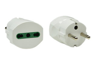 ITALY, CHILE 16 AMPERE-250 VOLT PLUG ADAPTER, CEE 7/7 PLUG (EU1-16P), CEI 23-16 SOCKET (IT1-10P / IT2-16P), SHUTTERED CONTACTS, 2 POLE-3 WIRE GROUNDING (2P+E). WHITE.

<br><font color="yellow">Notes: </font> 
<br><font color="yellow">*</font> Connects Italian 10A / 16A-250V plugs with European CEE 7/3 "Schuko" (EU1-16R) outlets.
<br><font color="yellow">*</font><font color="yellow">*</font> Scroll down to view related product groups including similar adapters or select from Adapter Links and Transformer Links.
<br><font color="yellow">*</font> Adapter Links:  
<font color="yellow">-</font> <a href="https://www.internationalconfig.com/plug_adapt.asp" style="text-decoration: none">Country Specific Adapters</a> <font color="yellow">-</font> <a href="https://www.internationalconfig.com/universal_plug_adapters_multi_configuration_electrical_adapters.asp" style="text-decoration: none">Universal Adapters</a> <font color="yellow">-</font> <a href="https://www.internationalconfig.com/icc5.asp?productgroup=%27Plug%20Adapters%2C%20International%27" style="text-decoration: none">Entire List of Adapters</a> <font color="yellow">-</font> <a href="https://www.internationalconfig.com/Electrical_Adapters_C13_C14_C19_C20_C15_C7_C5_C21_60309_and_Electrical_Adapter_Power_Cords.asp" style="text-decoration: none">IEC 60320 Adapters</a> <font color="yellow">-</font><BR> <a href="https://www.internationalconfig.com/icc6.asp?item=IEC60320-Power-Cord-Splitters" style="text-decoration: none">IEC 60320 Splitter Adapters </a> <font color="yellow">-</font> <a href="https://www.internationalconfig.com/icc6.asp?item=IEC60320-Power-Cord-Splitters" style="text-decoration: none">NEMA Splitter Adapters </a> <font color="yellow">-</font> <a href="https://www.internationalconfig.com/icc6.asp?item=888-2126-ADPU" style="text-decoration: none">IEC 60309 Adapters</a> <font color="yellow">-</font> <a href="https://www.internationalconfig.com/cordhelp.asp" style="text-decoration: none">Worldwide and IEC Power Cord Selector</a>.
<br><font color="yellow">*</font> Transformer Links: <font color="yellow">-</font> <a href="https://www.internationalconfig.com/icc6.asp?item=Transformers" style="text-decoration: none">Step-Up, Step-Down Transformers & Voltage Converters </a>.
