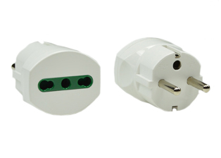 ITALY, CHILE 16 AMPERE-250 VOLT PLUG ADAPTER, CEE 7/7 PLUG (EU1-16P), CEI 23-16 SOCKET (IT1-10P / IT2-16P), SHUTTERED CONTACTS, 2 POLE-3 WIRE GROUNDING (2P+E). WHITE.

<br><font color="yellow">Notes: </font> 
<br><font color="yellow">*</font> Connects Italian 10A / 16A-250V plugs with European CEE 7/3 Schuko (EU1-16R) outlets.
<br><font color="yellow">*</font><font color="yellow">*</font> Scroll down to view related product groups including similar adapters or select from Adapter Links and Transformer Links.
<br><font color="yellow">*</font> Adapter Links:  
<font color="yellow">-</font> <a href="https://www.internationalconfig.com/plug_adapt.asp" style="text-decoration: none">Country Specific Adapters</a> <font color="yellow">-</font> <a href="https://www.internationalconfig.com/universal_plug_adapters_multi_configuration_electrical_adapters.asp" style="text-decoration: none">Universal Adapters</a> <font color="yellow">-</font> <a href="https://www.internationalconfig.com/icc5.asp?productgroup=%27Plug%20Adapters%2C%20International%27" style="text-decoration: none">Entire List of Adapters</a> <font color="yellow">-</font> <a href="https://www.internationalconfig.com/Electrical_Adapters_C13_C14_C19_C20_C15_C7_C5_C21_60309_and_Electrical_Adapter_Power_Cords.asp" style="text-decoration: none">IEC 60320 Adapters</a> <font color="yellow">-</font><BR> <a href="https://www.internationalconfig.com/icc6.asp?item=IEC60320-Power-Cord-Splitters" style="text-decoration: none">IEC 60320 Splitter Adapters </a> <font color="yellow">-</font> <a href="https://www.internationalconfig.com/icc6.asp?item=IEC60320-Power-Cord-Splitters" style="text-decoration: none">NEMA Splitter Adapters </a> <font color="yellow">-</font> <a href="https://www.internationalconfig.com/icc6.asp?item=888-2126-ADPU" style="text-decoration: none">IEC 60309 Adapters</a> <font color="yellow">-</font> <a href="https://www.internationalconfig.com/cordhelp.asp" style="text-decoration: none">Worldwide and IEC Power Cord Selector</a>.
<br><font color="yellow">*</font> Transformer Links: <font color="yellow">-</font> <a href="https://www.internationalconfig.com/icc6.asp?item=Transformers" style="text-decoration: none">Step-Up, Step-Down Transformers & Voltage Converters </a>.
