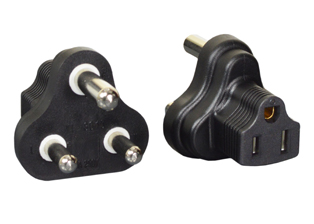 INDIA, SOUTH AFRICA 16 AMPERE-250 VOLT <font color="yellow"> TYPE M </font> PLUG ADAPTER, CONNECTS AMERICAN NEMA 5-15 PLUGS WITH INDIA IS1293 (IN1-16P), SOUTH AFRICA BS 546 (UK2-15P) 16A-250V <font color="yellow">"TYPE M"</font> OUTLETS, 2 POLE-3 WIRE GROUNDING (2P+E). BLACK.

<br><font color="yellow">Notes: </font> 
<br><font color="yellow">*</font> View related products below for country specific universal and international worldwide plug adapters for all countries.
<br><font color="yellow">*</font><font color="yellow">*</font> Scroll down to view related product groups including similar adapters or select from Adapter Links and Transformer Links.
<br><font color="yellow">*</font> Adapter Links:  
<font color="yellow">-</font> <a href="https://www.internationalconfig.com/plug_adapt.asp" style="text-decoration: none">Country Specific Adapters</a> <font color="yellow">-</font> <a href="https://www.internationalconfig.com/universal_plug_adapters_multi_configuration_electrical_adapters.asp" style="text-decoration: none">Universal Adapters</a> <font color="yellow">-</font> <a href="https://www.internationalconfig.com/icc5.asp?productgroup=%27Plug%20Adapters%2C%20International%27" style="text-decoration: none">Entire List of Adapters</a> <font color="yellow">-</font> <a href="https://www.internationalconfig.com/Electrical_Adapters_C13_C14_C19_C20_C15_C7_C5_C21_60309_and_Electrical_Adapter_Power_Cords.asp" style="text-decoration: none">IEC 60320 Adapters</a> <font color="yellow">-</font><BR> <a href="https://www.internationalconfig.com/icc6.asp?item=IEC60320-Power-Cord-Splitters" style="text-decoration: none">IEC 60320 Splitter Adapters </a> <font color="yellow">-</font> <a href="https://www.internationalconfig.com/icc6.asp?item=IEC60320-Power-Cord-Splitters" style="text-decoration: none">NEMA Splitter Adapters </a> <font color="yellow">-</font> <a href="https://www.internationalconfig.com/icc6.asp?item=888-2126-ADPU" style="text-decoration: none">IEC 60309 Adapters</a> <font color="yellow">-</font> <a href="https://www.internationalconfig.com/cordhelp.asp" style="text-decoration: none">Worldwide and IEC Power Cord Selector</a>.
<br><font color="yellow">*</font> Transformer Links: <font color="yellow">-</font> <a href="https://www.internationalconfig.com/icc6.asp?item=Transformers" style="text-decoration: none">Step-Up, Step-Down Transformers & Voltage Converters </a>.