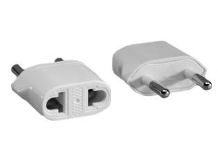 EUROPEAN / AMERICAN PLUG ADAPTER, CONNECTS EUROPEAN <font color="yellow">(4.8 mm)</font> PIN DIAMETER PLUGS & AMERICAN TYPE A PLUGS WITH EUROPEAN TYPE C, E, F, CEE 7/3, 7/5 OUTLETS. WHITE.  
 
<br><font color="yellow">Notes: </font> 
<br><font color="yellow">*</font> Adapter 2 pole-2 wire non-grounding (4.8mm diameter plug pins).
<br><font color="yellow">*</font><font color="yellow">*</font> Scroll down to view related product groups including similar adapters or select from Adapter Links and Transformer Links.
<br><font color="yellow">*</font> Adapter Links:  
<font color="yellow">-</font> <a href="https://www.internationalconfig.com/plug_adapt.asp" style="text-decoration: none">Country Specific Adapters</a> <font color="yellow">-</font> <a href="https://www.internationalconfig.com/universal_plug_adapters_multi_configuration_electrical_adapters.asp" style="text-decoration: none">Universal Adapters</a> <font color="yellow">-</font> <a href="https://www.internationalconfig.com/icc5.asp?productgroup=%27Plug%20Adapters%2C%20International%27" style="text-decoration: none">Entire List of Adapters</a> <font color="yellow">-</font> <a href="https://www.internationalconfig.com/Electrical_Adapters_C13_C14_C19_C20_C15_C7_C5_C21_60309_and_Electrical_Adapter_Power_Cords.asp" style="text-decoration: none">IEC 60320 Adapters</a> <font color="yellow">-</font><BR> <a href="https://www.internationalconfig.com/icc6.asp?item=IEC60320-Power-Cord-Splitters" style="text-decoration: none">IEC 60320 Splitter Adapters </a> <font color="yellow">-</font> <a href="https://www.internationalconfig.com/icc6.asp?item=IEC60320-Power-Cord-Splitters" style="text-decoration: none">NEMA Splitter Adapters </a> <font color="yellow">-</font> <a href="https://www.internationalconfig.com/icc6.asp?item=888-2126-ADPU" style="text-decoration: none">IEC 60309 Adapters</a> <font color="yellow">-</font> <a href="https://www.internationalconfig.com/cordhelp.asp" style="text-decoration: none">Worldwide and IEC Power Cord Selector</a>.
<br><font color="yellow">*</font> Transformer Links: <font color="yellow">-</font> <a href="https://www.internationalconfig.com/icc6.asp?item=Transformers" style="text-decoration: none">Step-Up, Step-Down Transformers & Voltage Converters </a>.