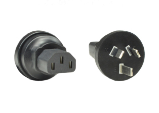 ADAPTER, AUSTRALIA, NEW ZEALAND (AU1-10P), CHINA (CH1-10P) TYPE I PLUG, IEC 60320 C-13 CONNECTOR, 10 AMPERE-250 VOLT, 2 POLE-3 WIRE GROUNDING (2P+E), IMPACT RESISTANT RUBBER BODY. BLACK. 

<br><font color="yellow">Notes: </font> 
<br><font color="yellow">*</font> Connects IEC 60320 C-14 power cords & C-14 "Y" type splitter cords with Australia, New Zealand & China outlets. Scroll down to view related products.
<br><font color="yellow">*</font><font color="yellow">*</font> Scroll down to view related product groups including similar adapters or select from Adapter Links and Transformer Links.
<br><font color="yellow">*</font> Adapter Links:  
<font color="yellow">-</font> <a href="https://www.internationalconfig.com/plug_adapt.asp" style="text-decoration: none">Country Specific Adapters</a> <font color="yellow">-</font> <a href="https://www.internationalconfig.com/universal_plug_adapters_multi_configuration_electrical_adapters.asp" style="text-decoration: none">Universal Adapters</a> <font color="yellow">-</font> <a href="https://www.internationalconfig.com/icc5.asp?productgroup=%27Plug%20Adapters%2C%20International%27" style="text-decoration: none">Entire List of Adapters</a> <font color="yellow">-</font> <a href="https://www.internationalconfig.com/Electrical_Adapters_C13_C14_C19_C20_C15_C7_C5_C21_60309_and_Electrical_Adapter_Power_Cords.asp" style="text-decoration: none">IEC 60320 Adapters</a> <font color="yellow">-</font><BR> <a href="https://www.internationalconfig.com/icc6.asp?item=IEC60320-Power-Cord-Splitters" style="text-decoration: none">IEC 60320 Splitter Adapters </a> <font color="yellow">-</font> <a href="https://www.internationalconfig.com/icc6.asp?item=IEC60320-Power-Cord-Splitters" style="text-decoration: none">NEMA Splitter Adapters </a> <font color="yellow">-</font> <a href="https://www.internationalconfig.com/icc6.asp?item=888-2126-ADPU" style="text-decoration: none">IEC 60309 Adapters</a> <font color="yellow">-</font> <a href="https://www.internationalconfig.com/cordhelp.asp" style="text-decoration: none">Worldwide and IEC Power Cord Selector</a>.
<br><font color="yellow">*</font> Transformer Links: <font color="yellow">-</font> <a href="https://www.internationalconfig.com/icc6.asp?item=Transformers" style="text-decoration: none">Step-Up, Step-Down Transformers & Voltage Converters </a>.