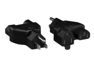 ADAPTER NEMA 5-15P / NEMA 5-15R / IEC 60320 C-13 SPLITTER, 10 AMPERE-125 VOLT, NEMA 5-15P PLUG, NEMA 5-15R OUTLET, C-13 CONNECTOR, 2 POLE-3 WIRE GROUNDING (2P+E). BLACK. 

<br><font color="yellow">Notes: </font> 
<br><font color="yellow">*</font> NEMA 5-15P plug connects with NEMA 5-15R and NEMA 5-20R outlets.
<br><font color="yellow">*</font> IEC 60320 C-13, C-14, C-15, C-5, C-7,  C-19, C-20, plug adapters, splitters, European adapters are listed below in related products. Scroll down to view.
<br><font color="yellow">*</font><font color="yellow">*</font> Scroll down to view related product groups including similar adapters or select from Adapter Links and Transformer Links.
<br><font color="yellow">*</font> Adapter Links:  
<font color="yellow">-</font> <a href="https://www.internationalconfig.com/plug_adapt.asp" style="text-decoration: none">Country Specific Adapters</a> <font color="yellow">-</font> <a href="https://www.internationalconfig.com/universal_plug_adapters_multi_configuration_electrical_adapters.asp" style="text-decoration: none">Universal Adapters</a> <font color="yellow">-</font> <a href="https://www.internationalconfig.com/icc5.asp?productgroup=%27Plug%20Adapters%2C%20International%27" style="text-decoration: none">Entire List of Adapters</a> <font color="yellow">-</font> <a href="https://www.internationalconfig.com/Electrical_Adapters_C13_C14_C19_C20_C15_C7_C5_C21_60309_and_Electrical_Adapter_Power_Cords.asp" style="text-decoration: none">IEC 60320 Adapters</a> <font color="yellow">-</font><BR> <a href="https://www.internationalconfig.com/icc6.asp?item=IEC60320-Power-Cord-Splitters" style="text-decoration: none">IEC 60320 Splitter Adapters </a> <font color="yellow">-</font> <a href="https://www.internationalconfig.com/icc6.asp?item=IEC60320-Power-Cord-Splitters" style="text-decoration: none">NEMA Splitter Adapters </a> <font color="yellow">-</font> <a href="https://www.internationalconfig.com/icc6.asp?item=888-2126-ADPU" style="text-decoration: none">IEC 60309 Adapters</a> <font color="yellow">-</font> <a href="https://www.internationalconfig.com/cordhelp.asp" style="text-decoration: none">Worldwide and IEC Power Cord Selector</a>.
<br><font color="yellow">*</font> Transformer Links: <font color="yellow">-</font> <a href="https://www.internationalconfig.com/icc6.asp?item=Transformers" style="text-decoration: none">Step-Up, Step-Down Transformers & Voltage Converters </a>.