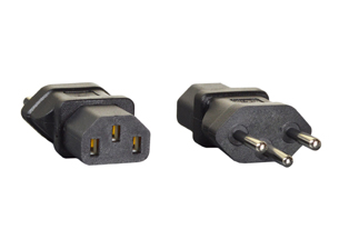 ADAPTER, SWISS PLUG, IEC 60320 C-13 CONNECTOR, 10 AMPERE-250 VOLT, 2 POLE-3 WIRE GROUNDING (2P+E), IMPACT RESISTANT RUBBER BODY. BLACK.

<br><font color="yellow">Notes: </font> 
<br><font color="yellow">*</font> Mates IEC 60320 C-14 power cords to Swiss outlets.
<br><font color="yellow">*</font><font color="yellow">*</font> Scroll down to view related product groups including similar adapters or select from Adapter Links and Transformer Links.
<br><font color="yellow">*</font> Adapter Links:  
<font color="yellow">-</font> <a href="https://www.internationalconfig.com/plug_adapt.asp" style="text-decoration: none">Country Specific Adapters</a> <font color="yellow">-</font> <a href="https://www.internationalconfig.com/universal_plug_adapters_multi_configuration_electrical_adapters.asp" style="text-decoration: none">Universal Adapters</a> <font color="yellow">-</font> <a href="https://www.internationalconfig.com/icc5.asp?productgroup=%27Plug%20Adapters%2C%20International%27" style="text-decoration: none">Entire List of Adapters</a> <font color="yellow">-</font> <a href="https://www.internationalconfig.com/Electrical_Adapters_C13_C14_C19_C20_C15_C7_C5_C21_60309_and_Electrical_Adapter_Power_Cords.asp" style="text-decoration: none">IEC 60320 Adapters</a> <font color="yellow">-</font><BR> <a href="https://www.internationalconfig.com/icc6.asp?item=IEC60320-Power-Cord-Splitters" style="text-decoration: none">IEC 60320 Splitter Adapters </a> <font color="yellow">-</font> <a href="https://www.internationalconfig.com/icc6.asp?item=IEC60320-Power-Cord-Splitters" style="text-decoration: none">NEMA Splitter Adapters </a> <font color="yellow">-</font> <a href="https://www.internationalconfig.com/icc6.asp?item=888-2126-ADPU" style="text-decoration: none">IEC 60309 Adapters</a> <font color="yellow">-</font> <a href="https://www.internationalconfig.com/cordhelp.asp" style="text-decoration: none">Worldwide and IEC Power Cord Selector</a>.
<br><font color="yellow">*</font> Transformer Links: <font color="yellow">-</font> <a href="https://www.internationalconfig.com/icc6.asp?item=Transformers" style="text-decoration: none">Step-Up, Step-Down Transformers & Voltage Converters </a>.