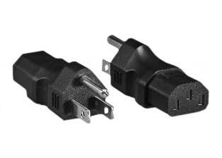 ADAPTER, 10 AMPERE-125 VOLT NEMA 5-15P PLUG, IEC 60320 C-13 CONNECTOR, CONNECTS C-13 CONNECTOR WITH IEC 60320 C-14 PLUGS, C-14 POWER CORDS, C-14 POWER INLETS, 2 POLE-3 WIRE GROUNDING (2P+E). BLACK.

<br><font color="yellow">Notes: </font> 
<br><font color="yellow">*</font> NEMA 5-15P plug connects with NEMA 5-15R and NEMA 5-20R outlets.
<br><font color="yellow">*</font> "Y" type splitter adapter, IEC 60320 C-13, C-14, C-15, C-5, C-7, C-19, C-20 plug adapters, splitters, European adapters are listed below in related products. Scroll down to view.
<br><font color="yellow">*</font><font color="yellow">*</font> Scroll down to view related product groups including similar adapters or select from Adapter Links and Transformer Links.
<br><font color="yellow">*</font> Adapter Links:  
<font color="yellow">-</font> <a href="https://www.internationalconfig.com/plug_adapt.asp" style="text-decoration: none">Country Specific Adapters</a> <font color="yellow">-</font> <a href="https://www.internationalconfig.com/universal_plug_adapters_multi_configuration_electrical_adapters.asp" style="text-decoration: none">Universal Adapters</a> <font color="yellow">-</font> <a href="https://www.internationalconfig.com/icc5.asp?productgroup=%27Plug%20Adapters%2C%20International%27" style="text-decoration: none">Entire List of Adapters</a> <font color="yellow">-</font> <a href="https://www.internationalconfig.com/Electrical_Adapters_C13_C14_C19_C20_C15_C7_C5_C21_60309_and_Electrical_Adapter_Power_Cords.asp" style="text-decoration: none">IEC 60320 Adapters</a> <font color="yellow">-</font><BR> <a href="https://www.internationalconfig.com/icc6.asp?item=IEC60320-Power-Cord-Splitters" style="text-decoration: none">IEC 60320 Splitter Adapters </a> <font color="yellow">-</font> <a href="https://www.internationalconfig.com/icc6.asp?item=IEC60320-Power-Cord-Splitters" style="text-decoration: none">NEMA Splitter Adapters </a> <font color="yellow">-</font> <a href="https://www.internationalconfig.com/icc6.asp?item=888-2126-ADPU" style="text-decoration: none">IEC 60309 Adapters</a> <font color="yellow">-</font> <a href="https://www.internationalconfig.com/cordhelp.asp" style="text-decoration: none">Worldwide and IEC Power Cord Selector</a>.
<br><font color="yellow">*</font> Transformer Links: <font color="yellow">-</font> <a href="https://www.internationalconfig.com/icc6.asp?item=Transformers" style="text-decoration: none">Step-Up, Step-Down Transformers & Voltage Converters </a>.