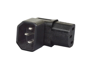 ADAPTER (EXTENSION), IEC 60320 UP/DOWN ANGLE C-14 PLUG, IEC 60320 UP/DOWN ANGLE C-13 CONNECTOR. CONNECTS IEC 60320 C-14 PLUGS WITH IEC 60320 C-13 POWER CORDS, 2 POLE-3 WIRE GROUNDING (2P+E), 10 AMPERE-250 VOLT. BLACK. 

<br><font color="yellow">Notes: </font> 
<br><font color="yellow">*</font> "Y" type splitter adapters, IEC 60320 C-13, C-14, C-15, C-5, C-7, C-19, C-20 plug adapters & European C-14, C-20 adapters are listed below in related products. Scroll down to view.
<br><font color="yellow">*</font><font color="yellow">*</font> Scroll down to view related product groups including similar adapters or select from Adapter Links and Transformer Links.
<br><font color="yellow">*</font> Adapter Links:  
<font color="yellow">-</font> <a href="https://www.internationalconfig.com/plug_adapt.asp" style="text-decoration: none">Country Specific Adapters</a> <font color="yellow">-</font> <a href="https://www.internationalconfig.com/universal_plug_adapters_multi_configuration_electrical_adapters.asp" style="text-decoration: none">Universal Adapters</a> <font color="yellow">-</font> <a href="https://www.internationalconfig.com/icc5.asp?productgroup=%27Plug%20Adapters%2C%20International%27" style="text-decoration: none">Entire List of Adapters</a> <font color="yellow">-</font> <a href="https://www.internationalconfig.com/Electrical_Adapters_C13_C14_C19_C20_C15_C7_C5_C21_60309_and_Electrical_Adapter_Power_Cords.asp" style="text-decoration: none">IEC 60320 Adapters</a> <font color="yellow">-</font><BR> <a href="https://www.internationalconfig.com/icc6.asp?item=IEC60320-Power-Cord-Splitters" style="text-decoration: none">IEC 60320 Splitter Adapters </a> <font color="yellow">-</font> <a href="https://www.internationalconfig.com/icc6.asp?item=IEC60320-Power-Cord-Splitters" style="text-decoration: none">NEMA Splitter Adapters </a> <font color="yellow">-</font> <a href="https://www.internationalconfig.com/icc6.asp?item=888-2126-ADPU" style="text-decoration: none">IEC 60309 Adapters</a> <font color="yellow">-</font> <a href="https://www.internationalconfig.com/cordhelp.asp" style="text-decoration: none">Worldwide and IEC Power Cord Selector</a>.
<br><font color="yellow">*</font> Transformer Links: <font color="yellow">-</font> <a href="https://www.internationalconfig.com/icc6.asp?item=Transformers" style="text-decoration: none">Step-Up, Step-Down Transformers & Voltage Converters </a>.