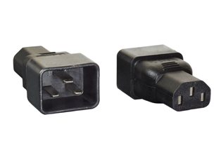 ADAPTER 15 AMPERE 125 VOLT / 10 AMPERE 250 VOLT RATED, IEC 60320 C-20 PLUG, C-13 CONNECTOR, CONNECTS C-19 POWER CORDS WITH IEC 60320 C-14 POWER CORDS OR POWER INLETS, 2 POLE-3 WIRE GROUNDING (2P+E). BLACK.

<br><font color="yellow">Notes: </font> 
<br><font color="yellow">*</font> IEC 60320 C-19, C-20, C-13, C-14, C-15, C-5, C-7 plug adapters, splitters, European adapters are listed below in related products. Scroll down to view.
<br><font color="yellow">*</font><font color="yellow">*</font> Scroll down to view related product groups including similar adapters or select from Adapter Links and Transformer Links.
<br><font color="yellow">*</font> Adapter Links:  
<font color="yellow">-</font> <a href="https://www.internationalconfig.com/plug_adapt.asp" style="text-decoration: none">Country Specific Adapters</a> <font color="yellow">-</font> <a href="https://www.internationalconfig.com/universal_plug_adapters_multi_configuration_electrical_adapters.asp" style="text-decoration: none">Universal Adapters</a> <font color="yellow">-</font> <a href="https://www.internationalconfig.com/icc5.asp?productgroup=%27Plug%20Adapters%2C%20International%27" style="text-decoration: none">Entire List of Adapters</a> <font color="yellow">-</font> <a href="https://www.internationalconfig.com/Electrical_Adapters_C13_C14_C19_C20_C15_C7_C5_C21_60309_and_Electrical_Adapter_Power_Cords.asp" style="text-decoration: none">IEC 60320 Adapters</a> <font color="yellow">-</font><BR> <a href="https://www.internationalconfig.com/icc6.asp?item=IEC60320-Power-Cord-Splitters" style="text-decoration: none">IEC 60320 Splitter Adapters </a> <font color="yellow">-</font> <a href="https://www.internationalconfig.com/icc6.asp?item=IEC60320-Power-Cord-Splitters" style="text-decoration: none">NEMA Splitter Adapters </a> <font color="yellow">-</font> <a href="https://www.internationalconfig.com/icc6.asp?item=888-2126-ADPU" style="text-decoration: none">IEC 60309 Adapters</a> <font color="yellow">-</font> <a href="https://www.internationalconfig.com/cordhelp.asp" style="text-decoration: none">Worldwide and IEC Power Cord Selector</a>.
<br><font color="yellow">*</font> Transformer Links: <font color="yellow">-</font> <a href="https://www.internationalconfig.com/icc6.asp?item=Transformers" style="text-decoration: none">Step-Up, Step-Down Transformers & Voltage Converters </a>.